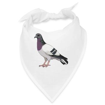 Tauben Taube - Bandana - Weiß - Vorne