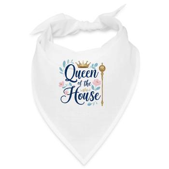 Queen des Hauses – Perfekt zum Muttertag! - Bandana - Weiß - Vorne