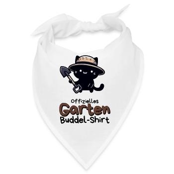 Offizielles Garten Buddel-Shirt mit Katze - Bandana - Weiß - Vorne