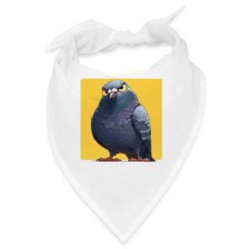 Tauben Taube - Bandana - Weiß - Vorne