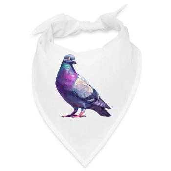 Tauben Taube - Bandana - Weiß - Vorne