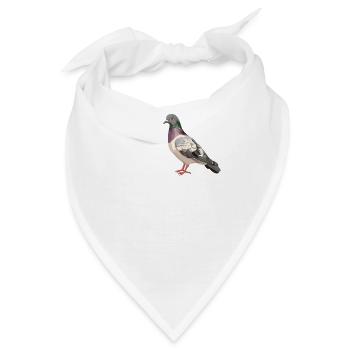 Tauben Taube - Bandana - Weiß - Vorne