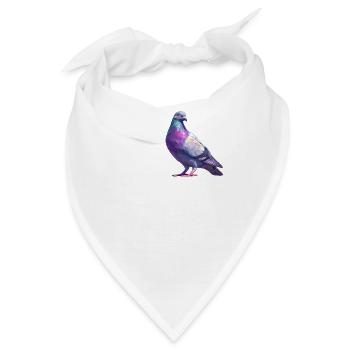 Tauben Taube - Bandana - Weiß - Vorne