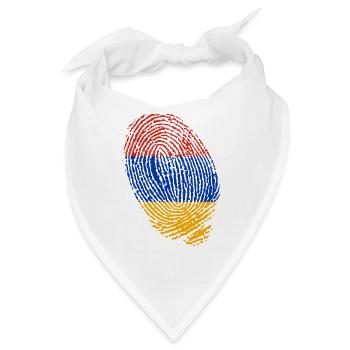 Fingerabdrücke der armenischen Flagge - Bandana - Weiß - Vorne