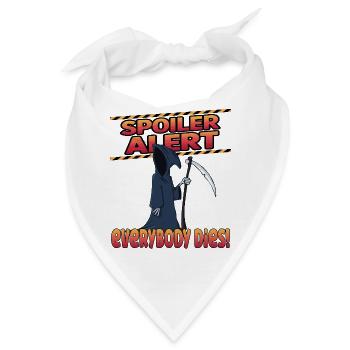 spoiler alert everyone dies - Bandana - Weiß - Vorne