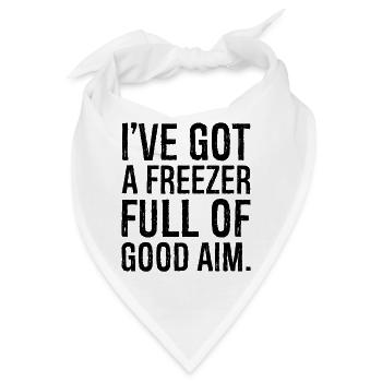 I've got a freezer full of good aim - Bandana - Weiß - Vorne