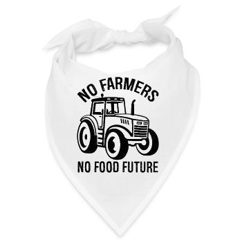 no farmers no food future agriculture farmer wo - Bandana - Weiß - Vorne