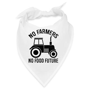 no farmers no food future agriculture farmer - Bandana - Weiß - Vorne