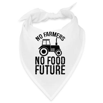 no farmers no food future - Bandana - Weiß - Vorne