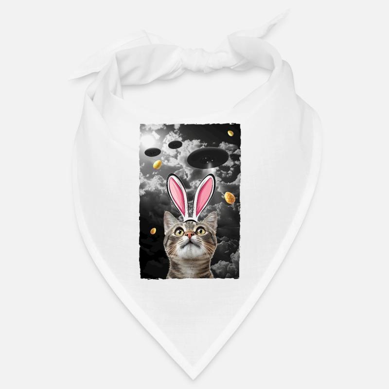 Funny Cat Meme Easter Alien Science UFO Bandana