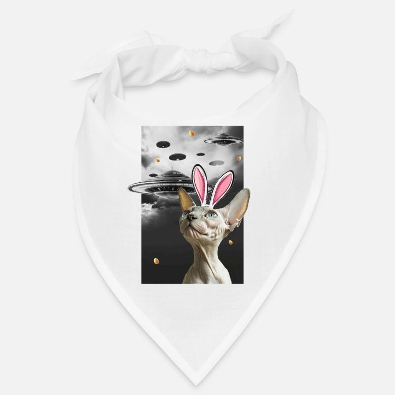 Easter Bunny Sphynx Cat Funny Science Alien UFO Bandana