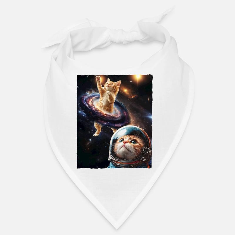 Chat mignon Mème Outerspace Galaxy Astrologie spatiale Bandana