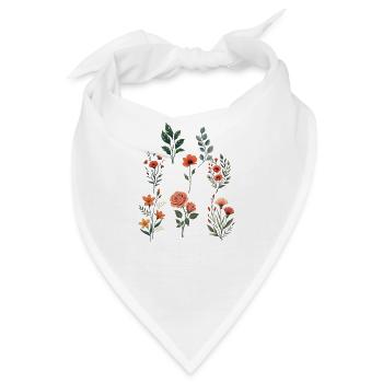 Verschiedene florale botanische Sets - Bandana - Weiß - Vorne