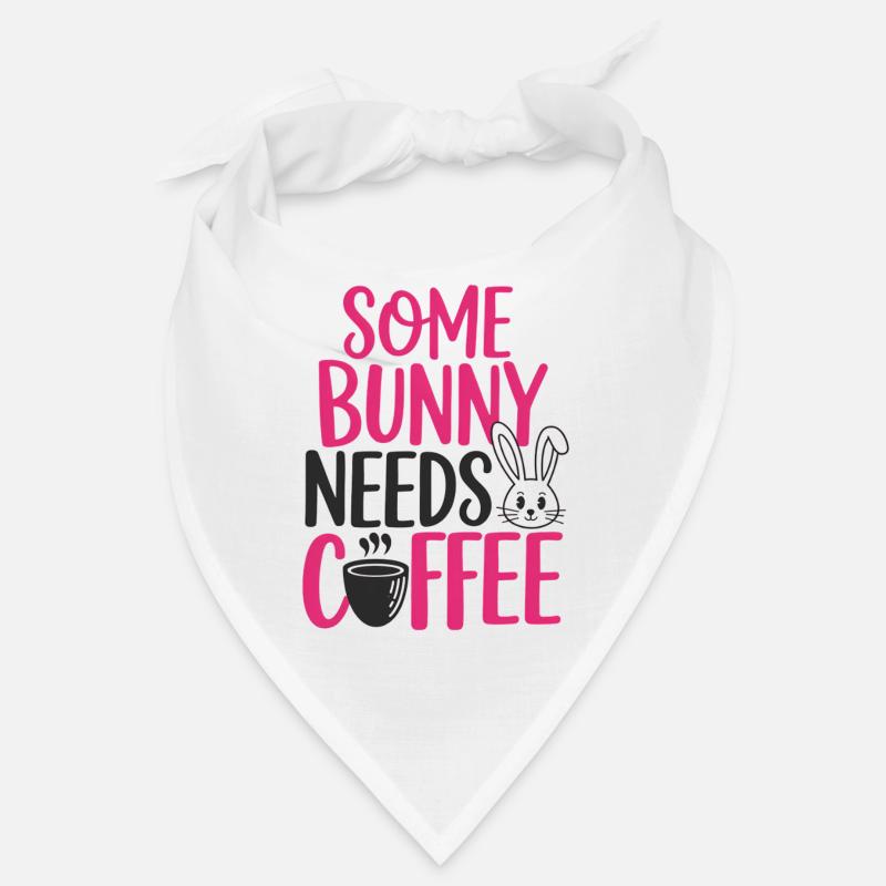 Funny Easter Bunny Coffee Design Bandana