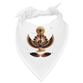 Ägyptische Göttin Kunst | Auge des Ra & Flügel Symbolik - Bandana - Weiß - Vorne