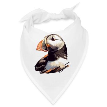Papageientaucher - Bandana - Weiß - Vorne