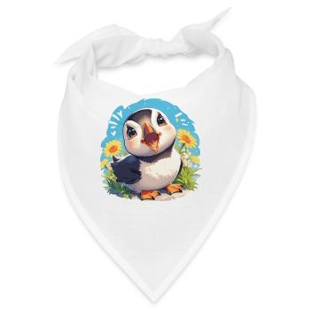 Papageientaucher - Bandana - Weiß - Vorne