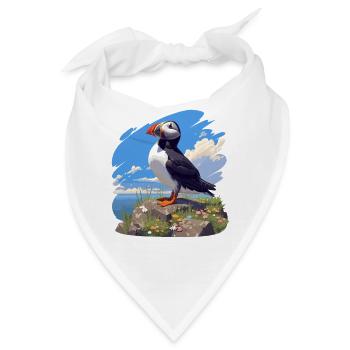 Papageientaucher - Bandana - Weiß - Vorne
