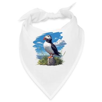 Papageientaucher - Bandana - Weiß - Vorne