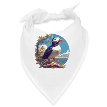 Papageientaucher - Bandana - Weiß - Vorne