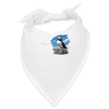 Papageientaucher - Bandana - Weiß - Vorne