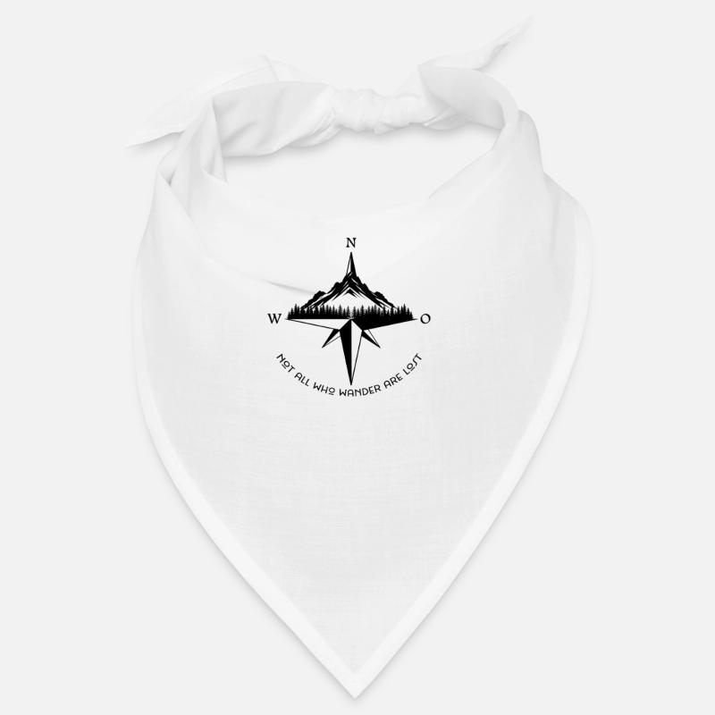 Wander Compass Mountain Zitat Bandana