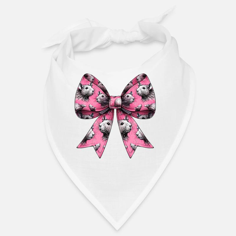 Coquette Bow Rat Mouse Pattern Mom Mothers Day Bandana