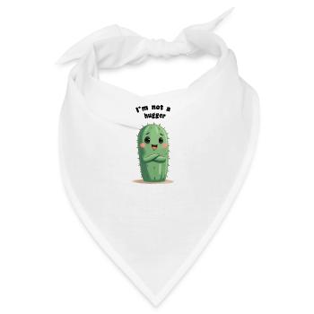 Ich bin kein Umarmer-Kaktus - Bandana - Weiß - Vorne