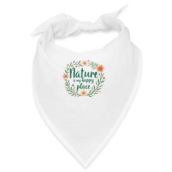 Blumenhoffnung Wortkunst - Bandana - Weiß - Vorne
