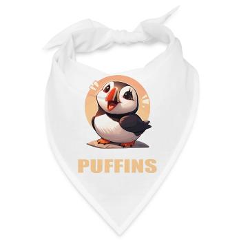 Papageientaucher - Bandana - Weiß - Vorne