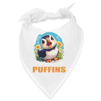 Papageientaucher - Bandana - Weiß - Vorne