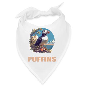 Papageientaucher - Bandana - Weiß - Vorne