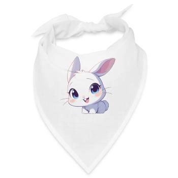 Hasen Hase - Bandana - Weiß - Vorne