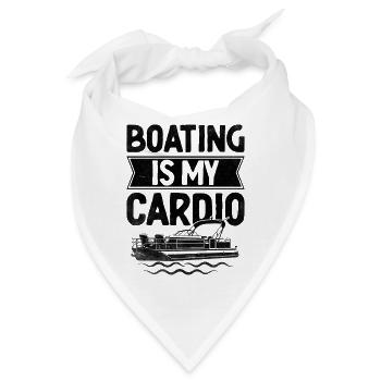 Bootfahren ist mein Cardio-Paddelboot - Bandana - Weiß - Vorne