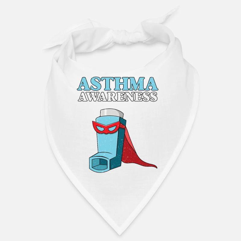 Asthma Bewusstsein Superheld Inhalator Motiv Bandana