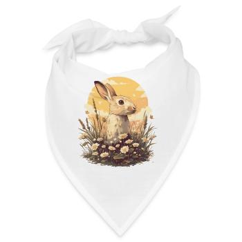 Hasen Hase - Bandana - Weiß - Vorne