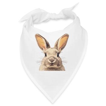 Hasen Hase - Bandana - Weiß - Vorne
