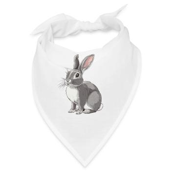 Hasen Hase - Bandana - Weiß - Vorne