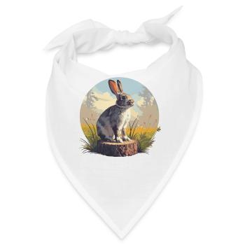 Hasen Hase - Bandana - Weiß - Vorne