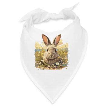 Hasen Hase - Bandana - Weiß - Vorne