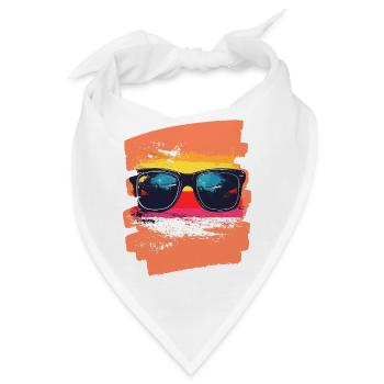 Sonnenbrille - Bandana - Weiß - Vorne