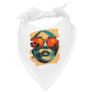 Sonnenbrille Sommer Palmen - Bandana - Weiß - Vorne