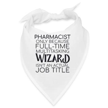 Pharmacist Wizard Apotheke - Bandana - Weiß - Vorne