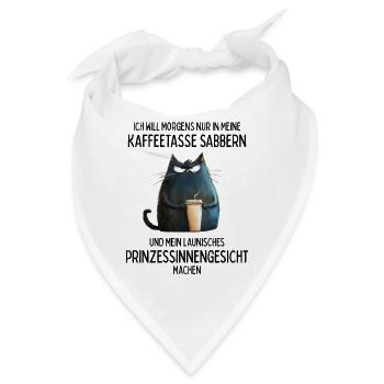 Launisches Prinzessinnengesicht am Morgen - Bandana - Weiß - Vorne