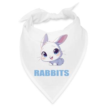 Hasen Hase - Bandana - Weiß - Vorne