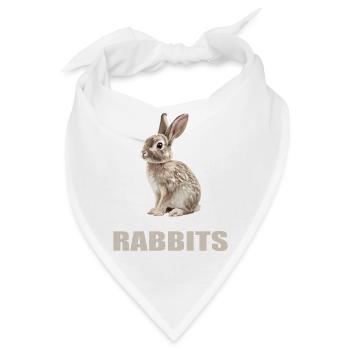 Hasen Hase - Bandana - Weiß - Vorne