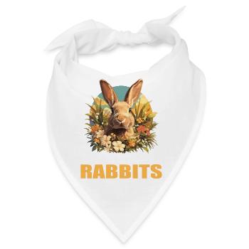 Hasen Hase - Bandana - Weiß - Vorne