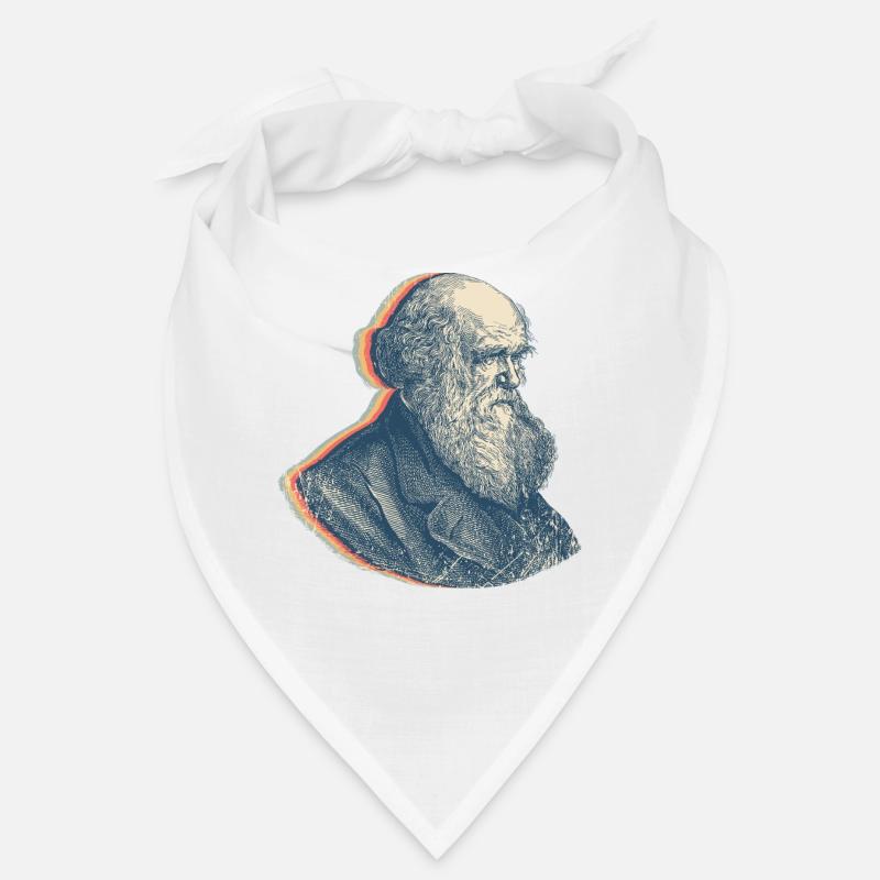 Charles Darwin Evolutionstheorie Retro-Linienkunst Bandana
