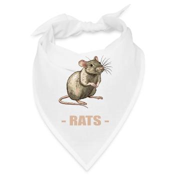 Ratten Ratte - Bandana - Weiß - Vorne