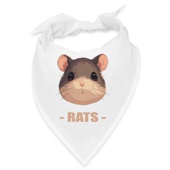 Ratten Ratte - Bandana - Weiß - Vorne